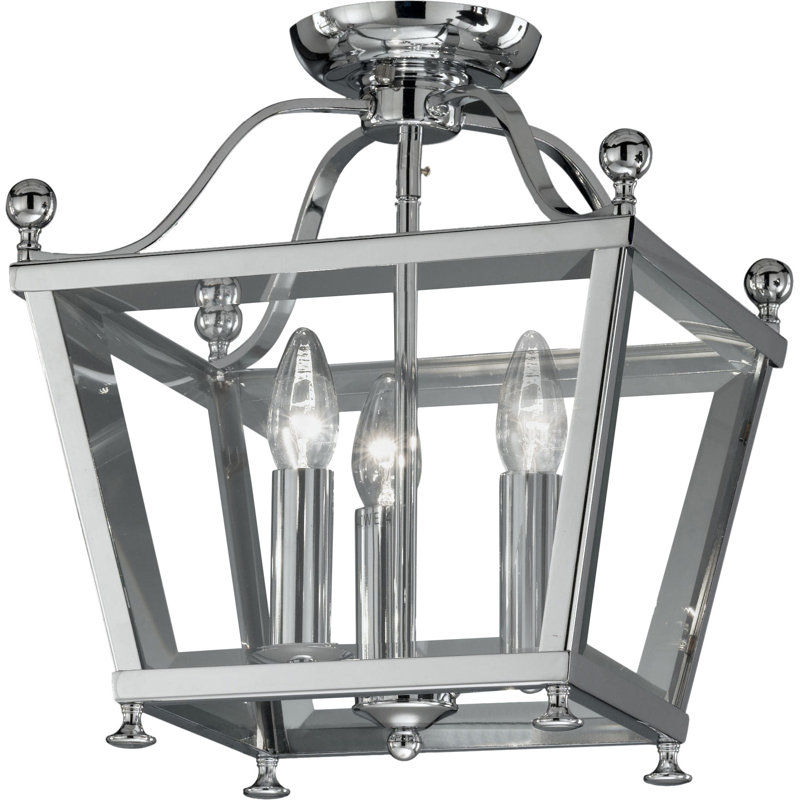 Giono Glass Candle Wall Light, Chrome