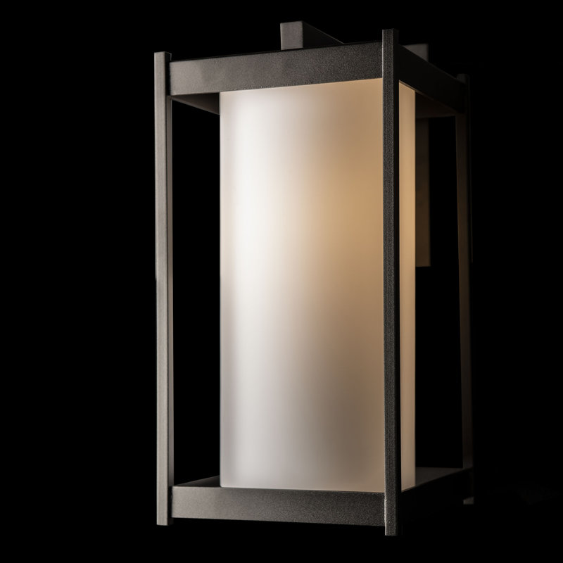 Cela Outdoor Wall Lantern, Coastal Black, 16.3" H x 8" W x 8.9" D, Clear Glass