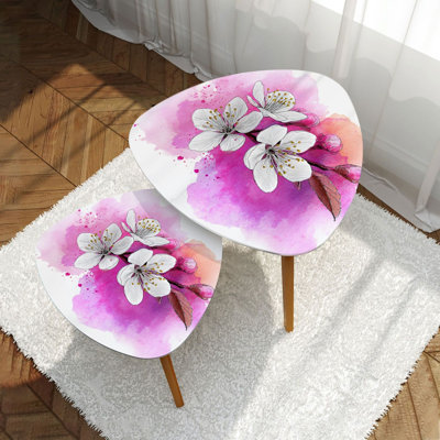 Ensemble de 2 tables basses gigognes Triangle