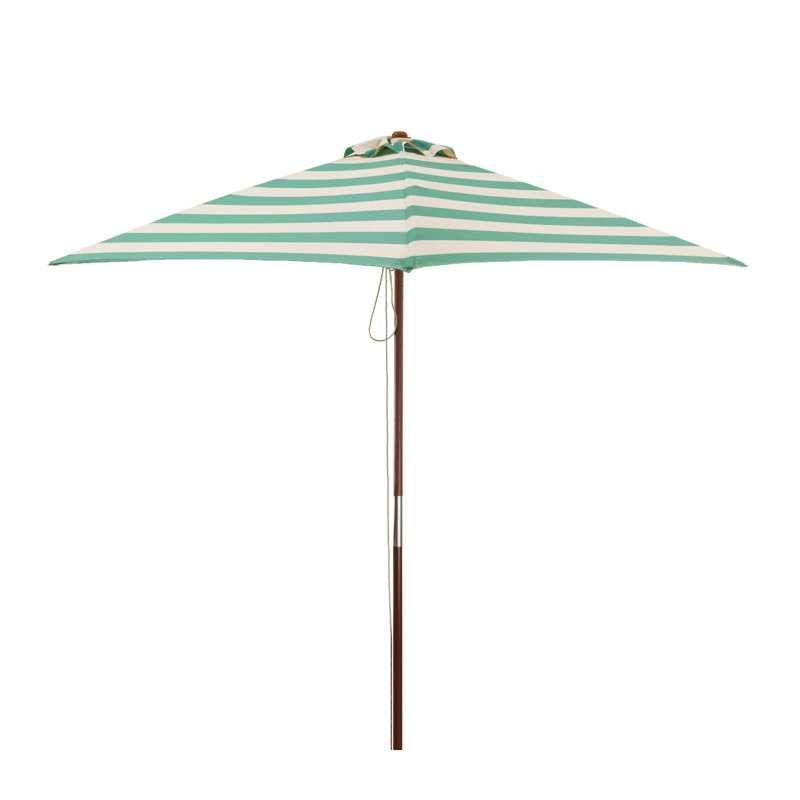 Parasol de marché carré classique 6,5 pi, Bleu sarcelle tendre