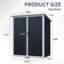 Armoire de rangement extérieure en résine imperméable 5X3 pi avec portes verrouillables pour vélos et meubles de patio