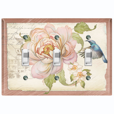 Plaque murale d'interrupteur à bascule Flower