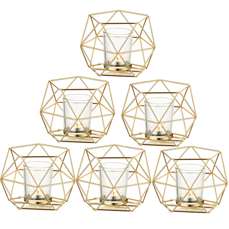 Porte-votives de table en métal H 4 po