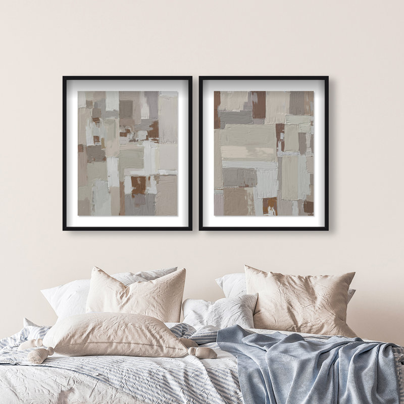 In Place Set Shadowbox Abstract Print by Oliver Gal, Black Frame, 16 x 20, 31.5"H x 37.5"W, Black Shadowbox