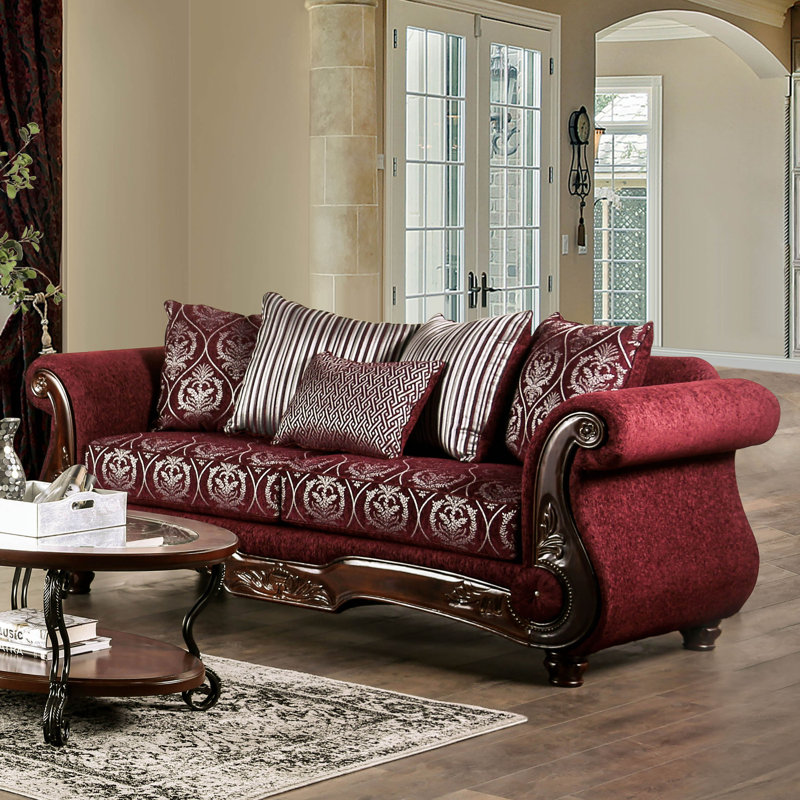 Aonna 94'' Chenille Rolled Arm Sofa