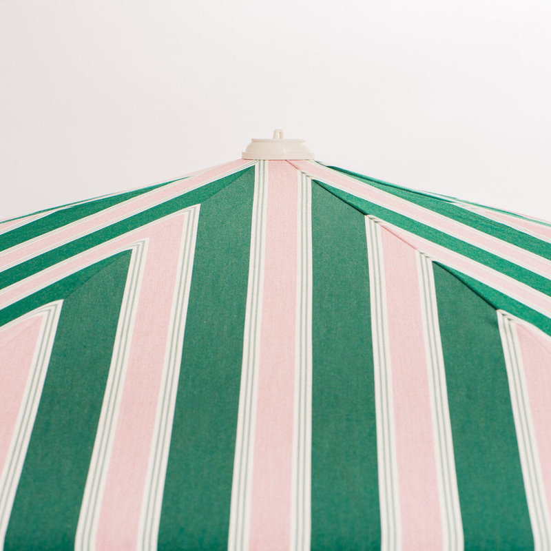Amalfi Umbrella, Dark Green/ White 