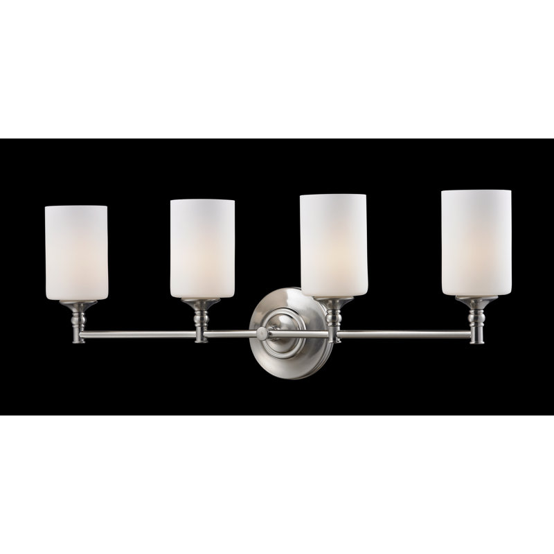 Éclairage pour salle de bain 4 lumières Eichhorn, Nickel brossé