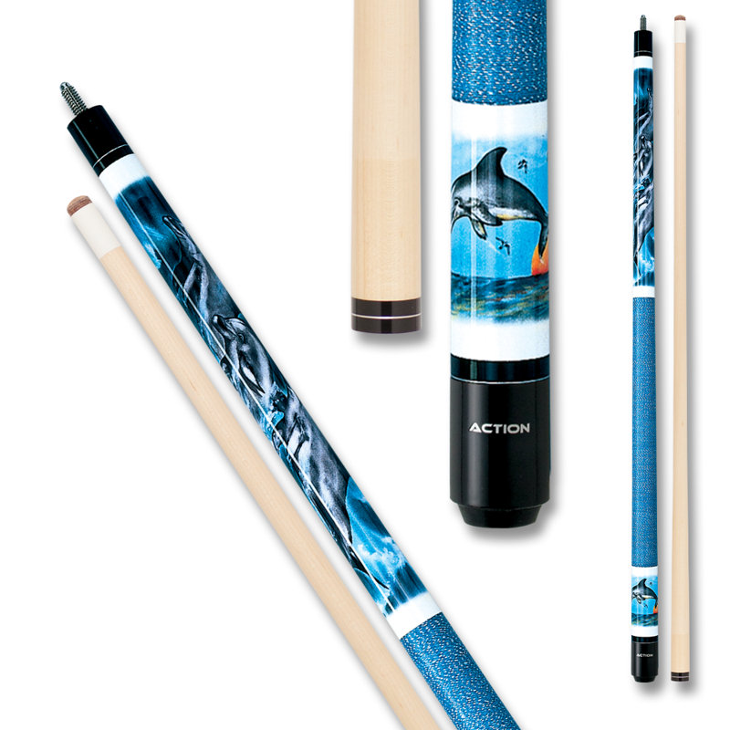 Action Adventure Dolphins Pool Cue, 18 oz.