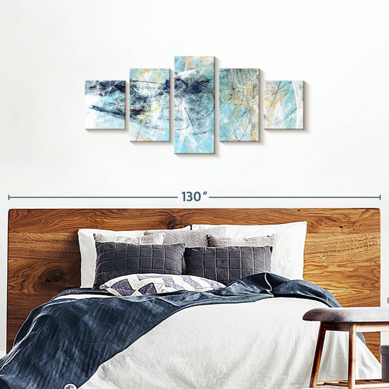 Texture dynamique dynamique 5 pièces, H 74 po x l 34 po x P 1,25 po