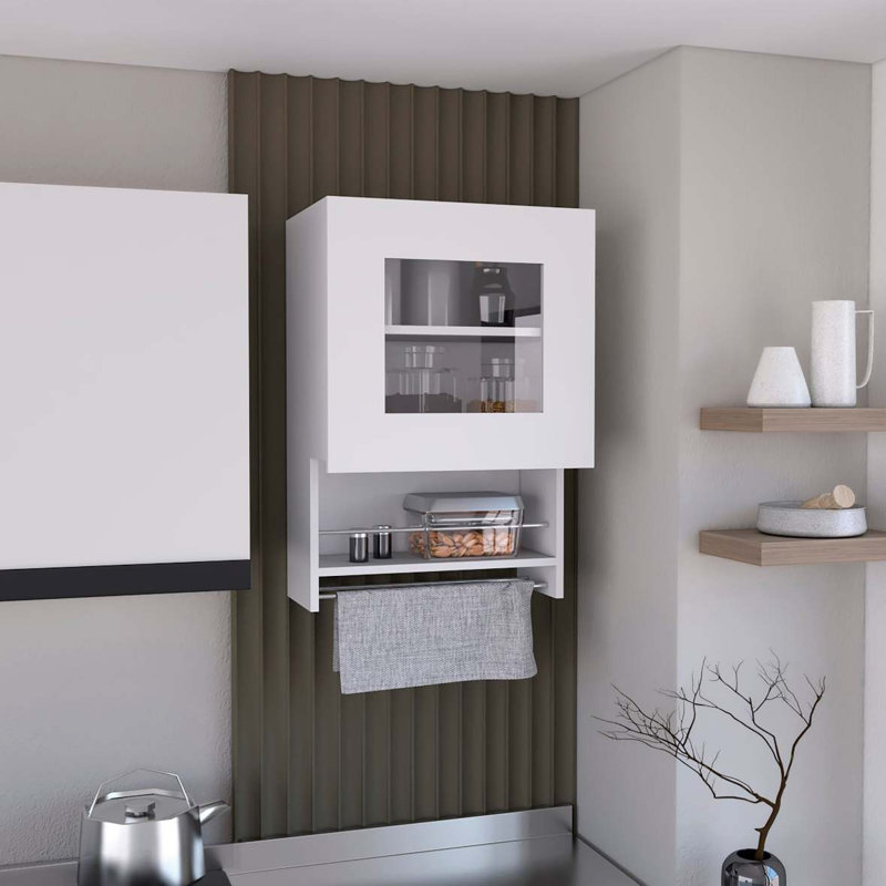 Armoire de cuisine murale H 29 po avec porte-serviettes