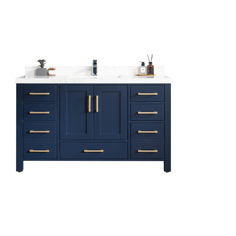 Ensemble de meuble-lavabo simple 42 po Uckfield, Bleu marine, Empira