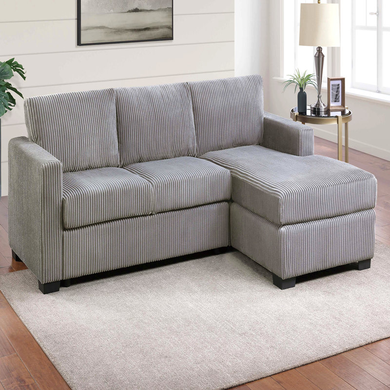 Canapé modulaire en L avec accoudoirs carrés 2 pièces et pieds carrés en plastique Canapé avec accoudoir à droite et accoudoir à gauche