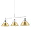 Luminaire suspendu linéaire à 3 lumières pour îlot de cuisine Weatherford-970020807-970020812