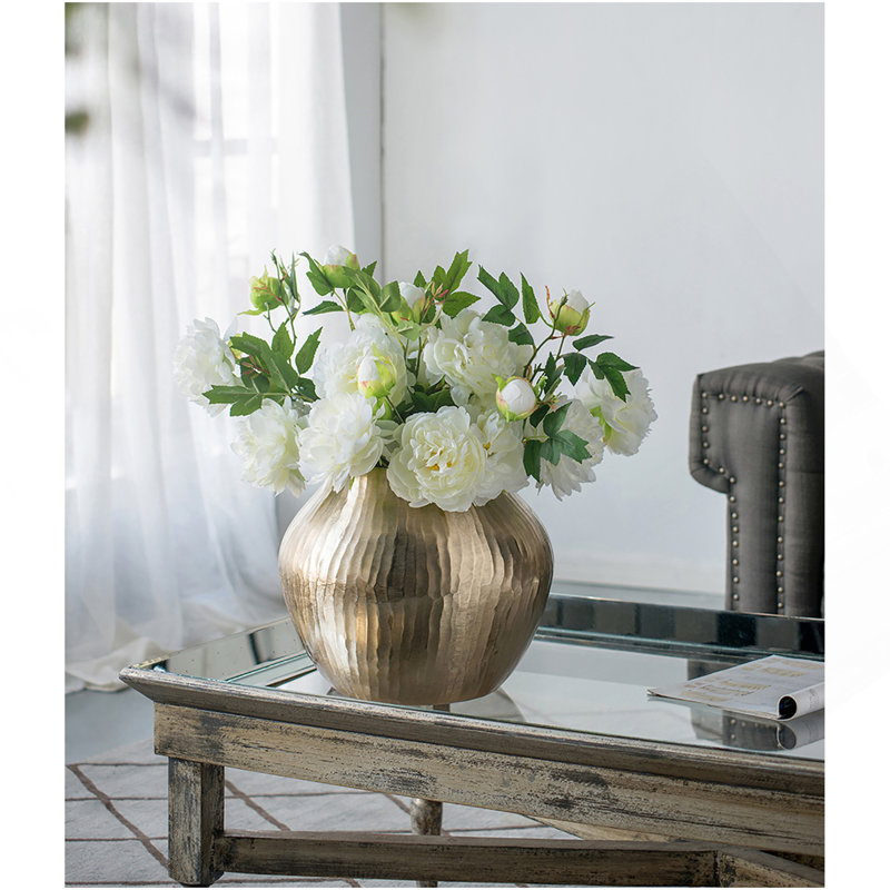 Vase en aluminium, élégant vase de table