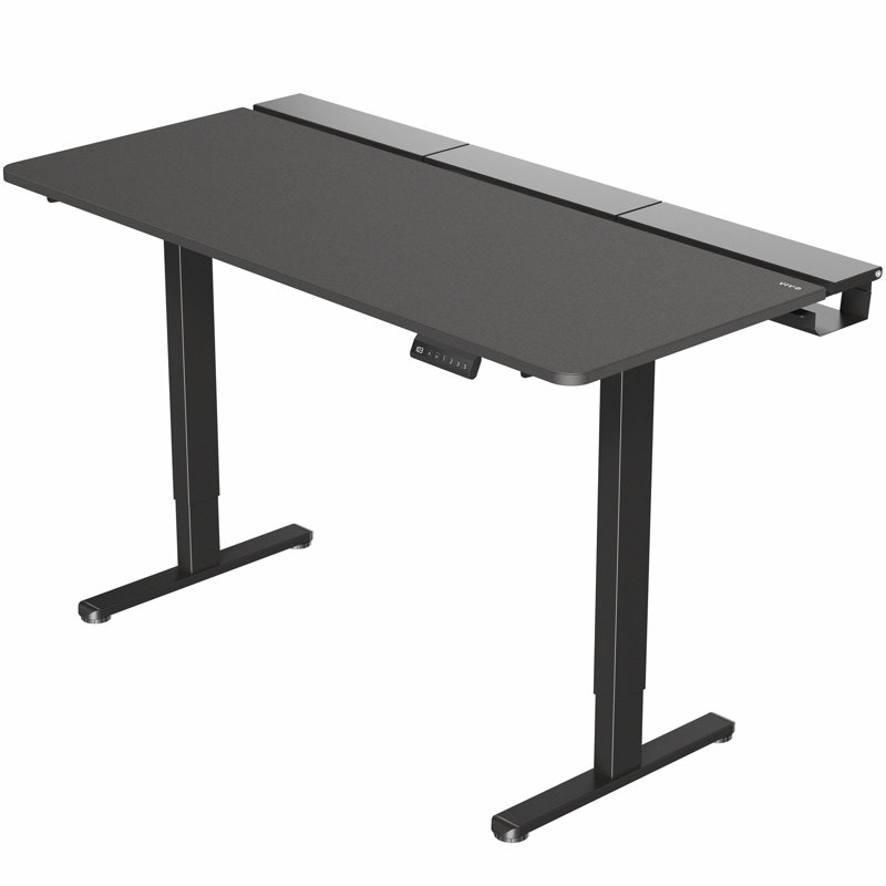 Vivo Electric 60" X 30" Desk, Black/Black