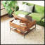 Table basse à plateau rabattable avec rangement Farmhouse