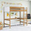 Lit mezzanine simple tapissier avec bureau