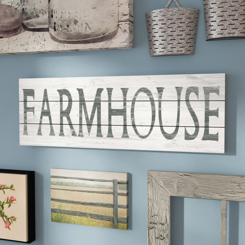 Vintage Farmhouse par Marmont Hill - impression sur bois, H 10 po x l 30 po x P 1,5 po
