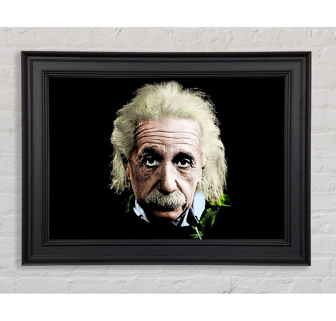 Albert Einstein Retro Colours Gerahmter Druck