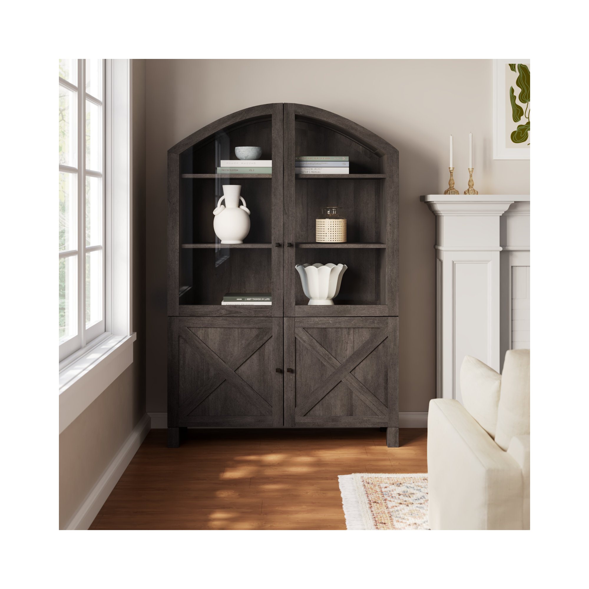 Liam Dining Cabinet, Gray