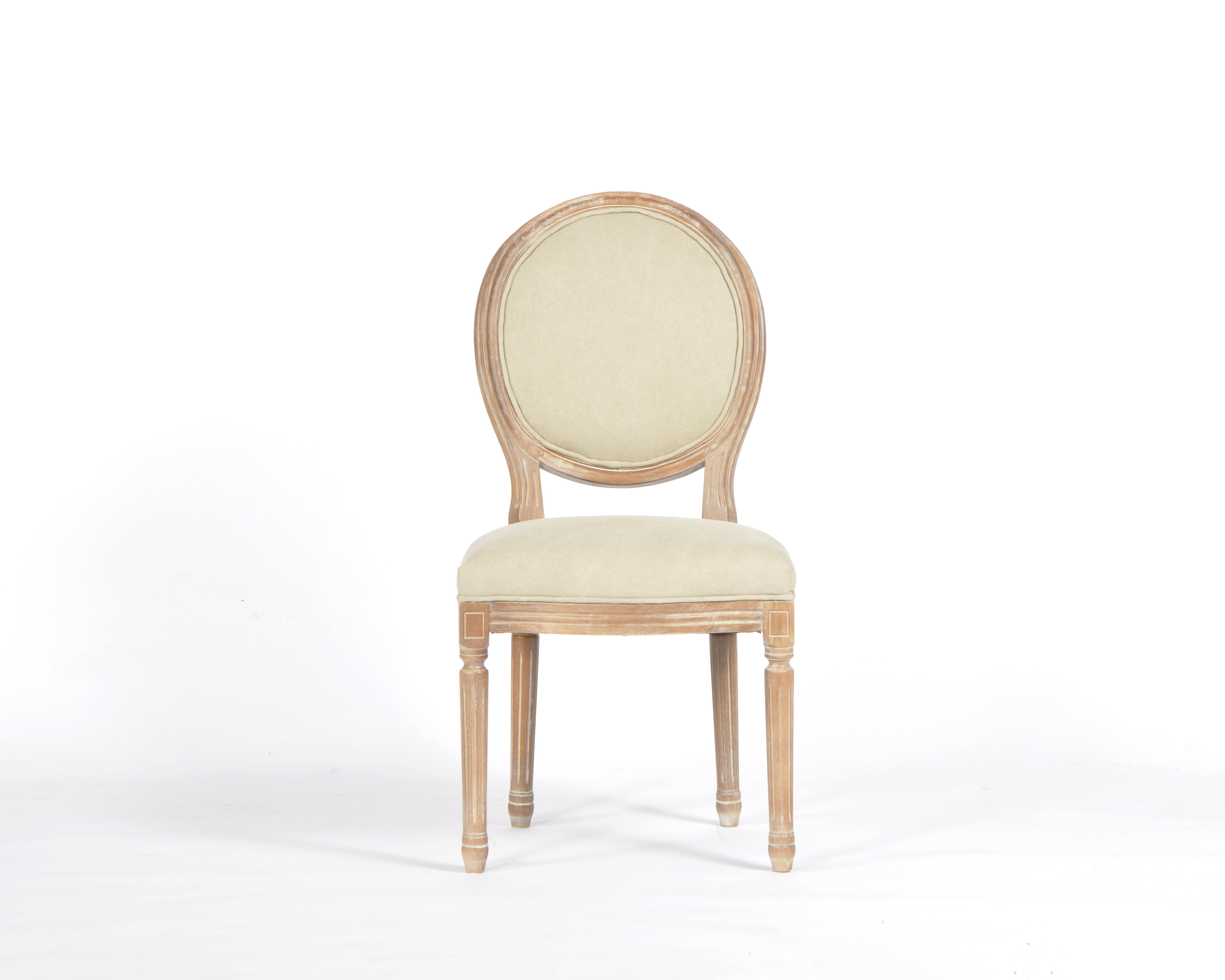 Amando Linen King Louis Back Side Chair (Set of 2) Ophelia & Co. Color: Beige