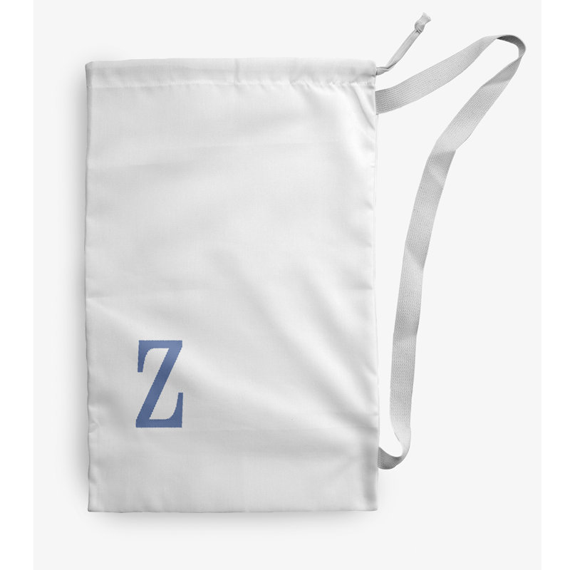 Sac à linge Monogram, Blanc, Petit (H 29 po x l 18 po)