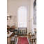 Tapis de couloir rouge unique en laine 3 pi 6 po x 10 pi 3 po Yiesha