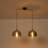 Dual-Light Hand-Blown Mirrored Glass Pendant