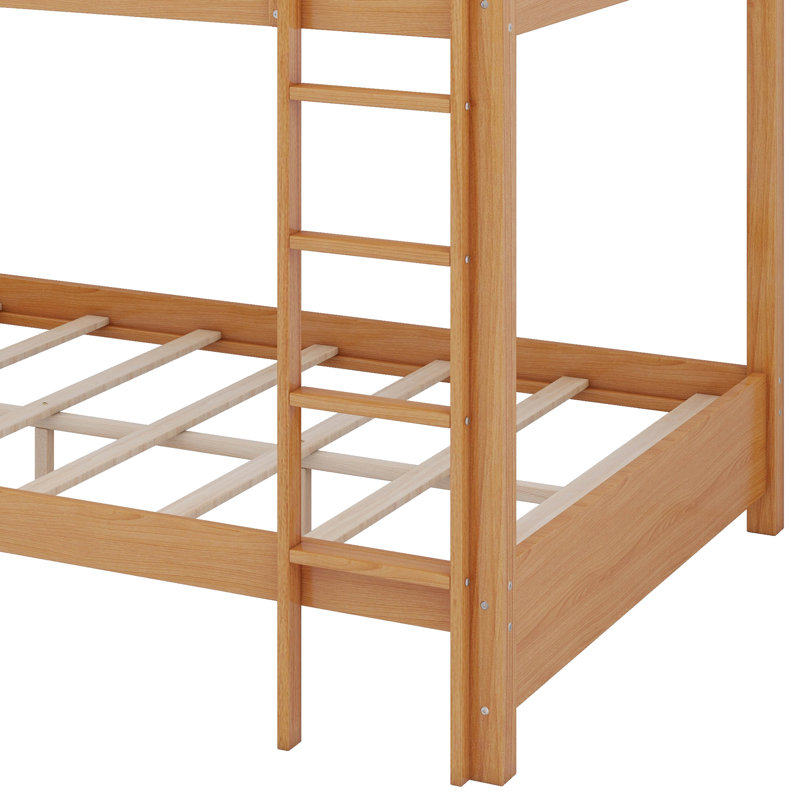 Lit superposé en bois grand avec échelle, Couleur du bois