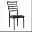 Ensemble de 4 chaises de salle à manger à finition noire