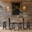Swivel Solid Wood Adjustable Bar Stool