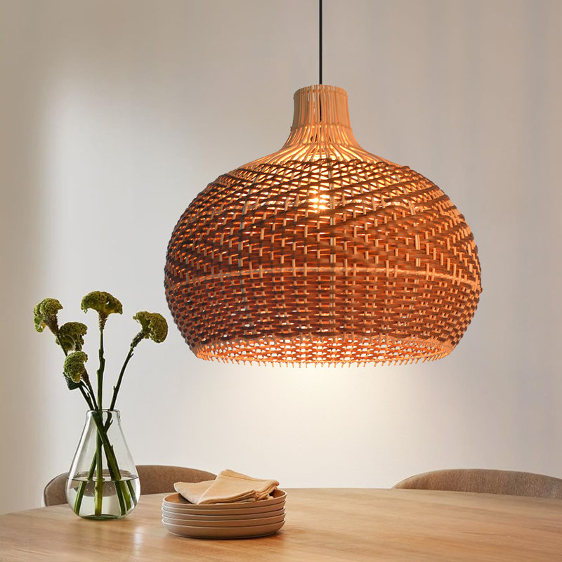 Faringdon 1 - Light Natural Dome Pendant, 19" H x 19" W x 19" D