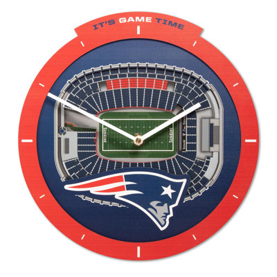  NFL New England Patriots Stadiumview 3D Wall Clock