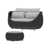 Coussin gris / cadre noir