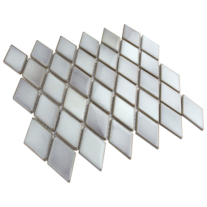 Hudson 2" x 3" Porcelain Grid Mosaic Wall & Floor Tile, Gray Eye