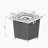 28-inch Willow Square Fire Pit Table