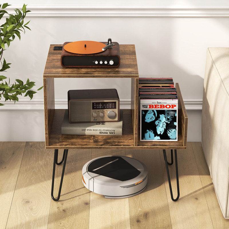 67cm H Media Shelves, Brown