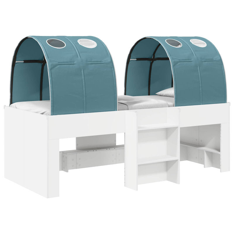Single (3') High Sleepers, White/Light Blue