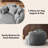 Oversized Faux Fur Round Barrel Accent Chair Pillow Back Large Sofa Chair, No Assembly Required-125591851