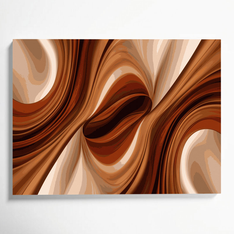 Gradient Abstract 52 Brown Canvas Wall Art, 8" H x 10" W