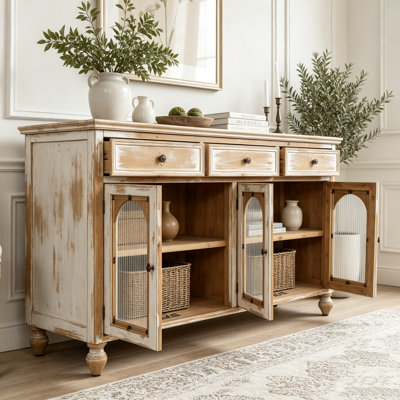 59.06" Farmhouse Sideboard Buffet Cabinet