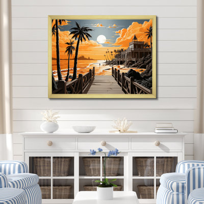 " Beach Pier Perspective Papercut III "