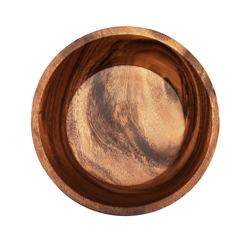 Acacia Solid Wood Decorative Bowl, 5cm H x 20cm W x 20cm D