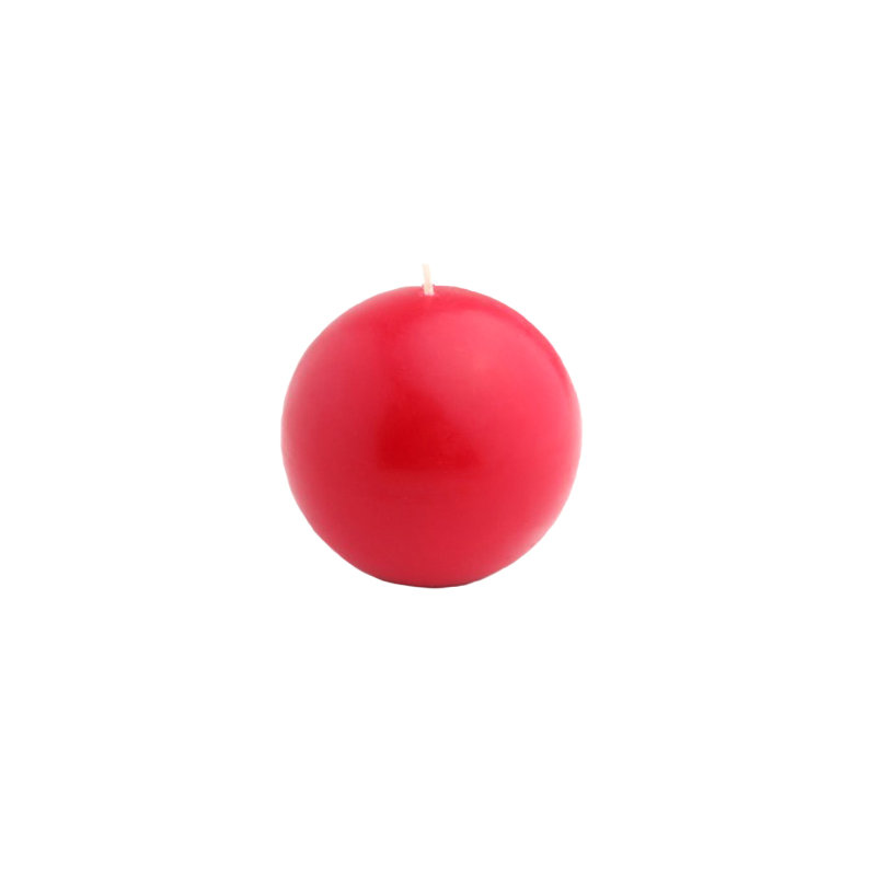 Bougie ronde, Rouge, Diamètre de 3 po, Ensemble de 36