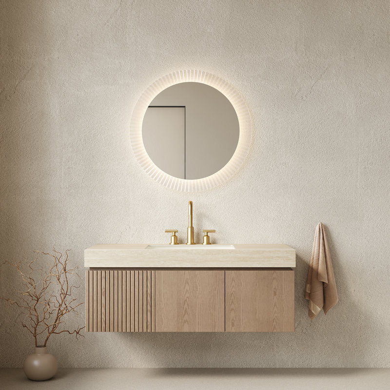 Meuble-lavabo 48 po, Beige / brun clair