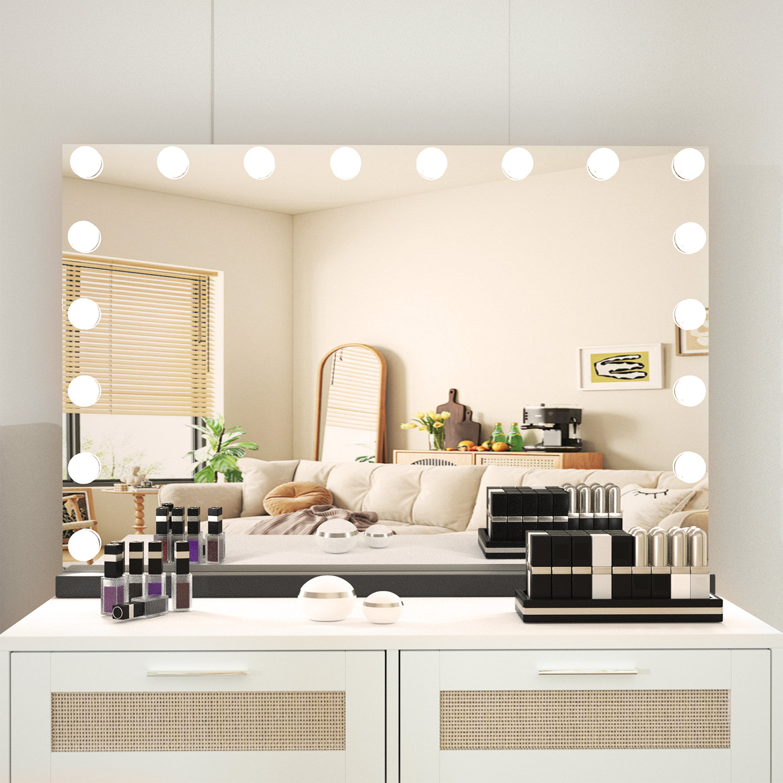Wade Logan® Benvida Frameless Lighted Wall Mounted Mirror & Reviews