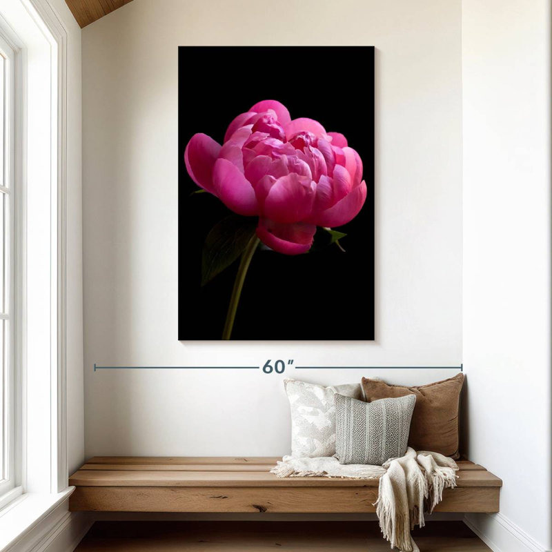 Magenta pivoine, H 48 po x l 32 po