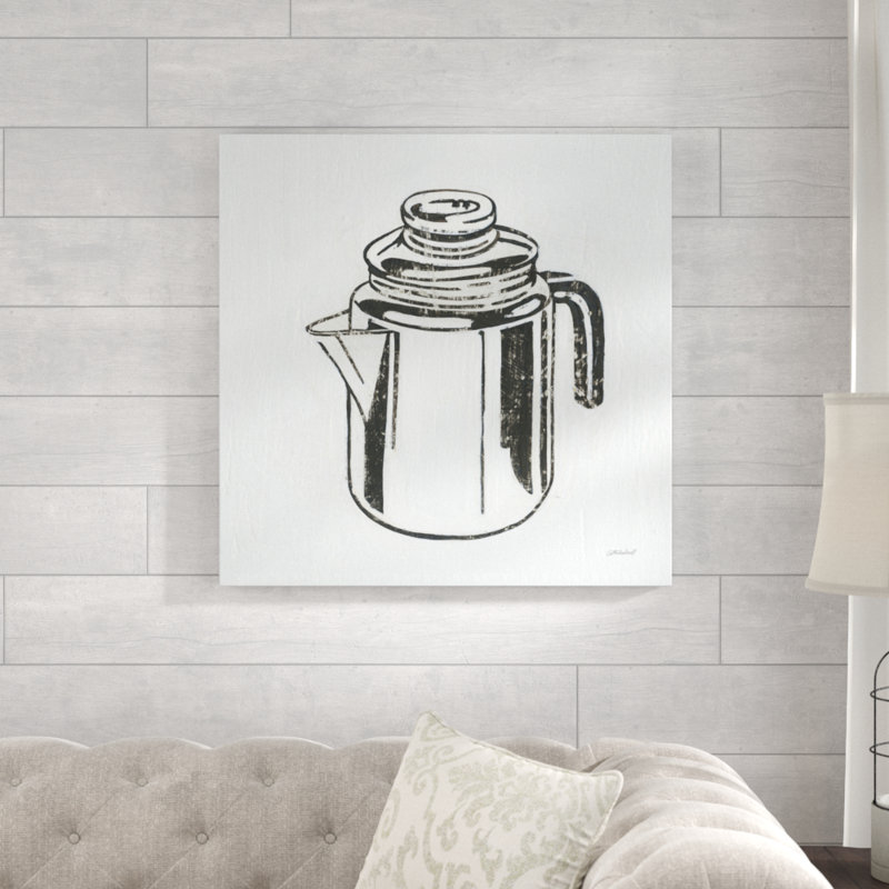 Retro Coffee Pot by Kathrine Lovell - Wrapped Canvas Print, 76cm H x 76cm W
