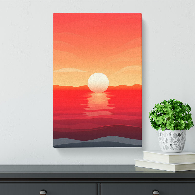 Sunrise Minimalism No.2 - Wrapped Canvas, 76cm H x 50cm W x 3cm D