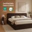 Structure de lit plateforme tapissier avec tête de lit, base de lit moderne de style nuage, aucun sommier requis-793982633-793982639